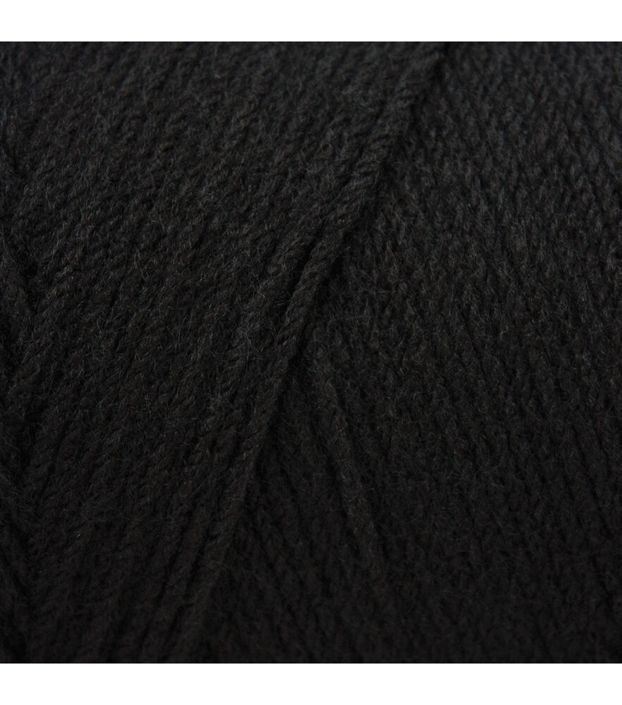 Caron Simply Soft 315yds Worsted Acrylic Yarn, Black, swatch, image 49