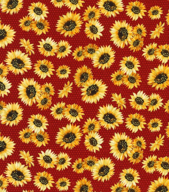 Robert Kaufman Splended Sunflowers Harvest Metallic Cotton Fabric