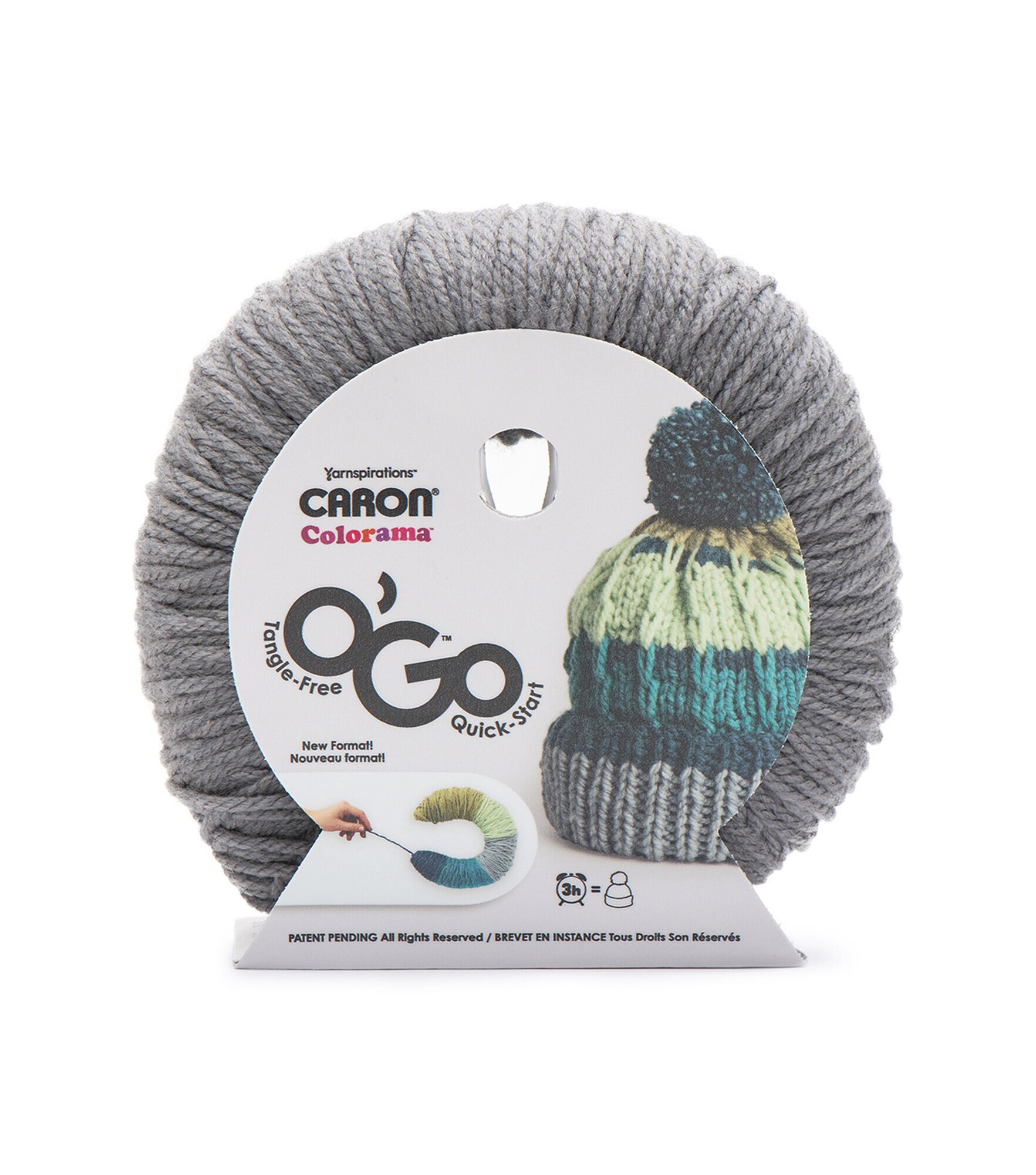 Caron® Colorama™ O'Go™ Knit Hat On The Go Pattern