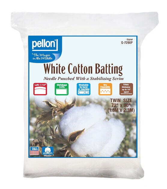 Pellon Polyester Quilting Batting, White 90 x 6 Yards by the Bolt