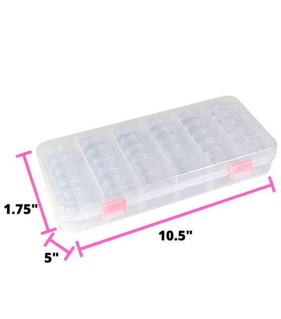Everything Mary 6 Coral 5 Compartment Plastic Storage Box With