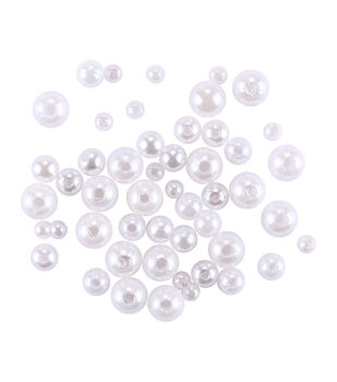 Rayher Plastic Beads with Letters, White/Black, 5 x 5 mm