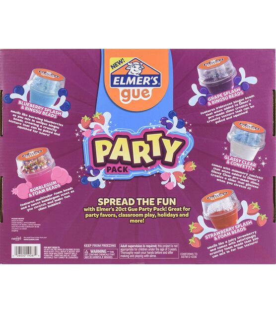 Elmers GUE Pre Made Slime, Glassy Clear Slime, Great for Mixing in Add-ins,  2 Count 