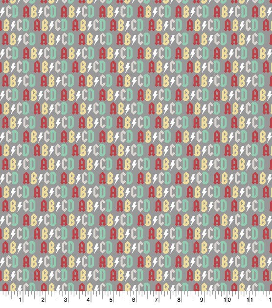 Baby Rock ABCD Nursery Flannel Fabric