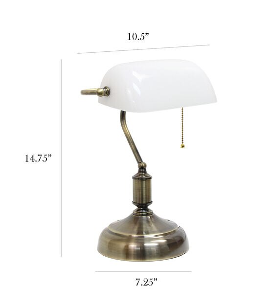All The Rages Executive Banker's Desk Lamp with Glass Shade, , hi-res, image 18