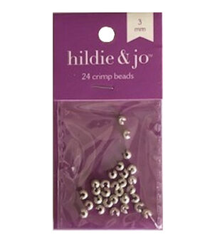 2.5mm Silver Metal Crimp Beads 255pc by hildie & jo