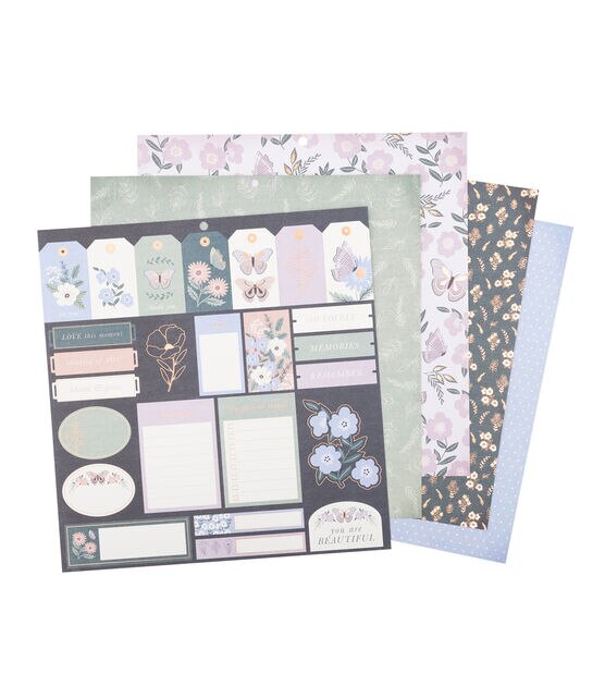 DCWV 12" x 12" Bella & Bloom 36 Sheet Paper Pack, , hi-res, image 3