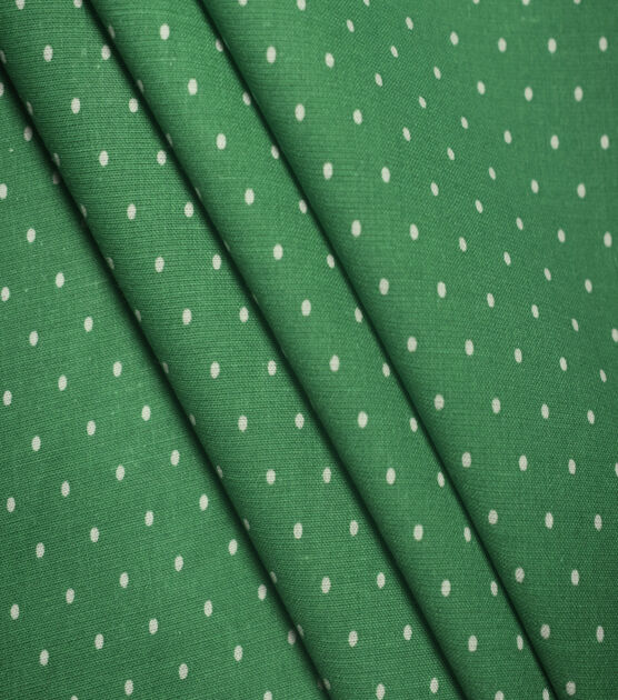 Pin Dots on Dark Green Quilt Cotton Fabric by Quilter's Showcase, , hi-res, image 3