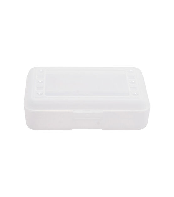 Advantus 8.5" x 4" Clear Plastic Pencil Box, , hi-res, image 8