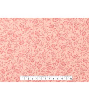 Red Ditsy Floral on White Quilt Cotton Fabric by Keepsake Calico
