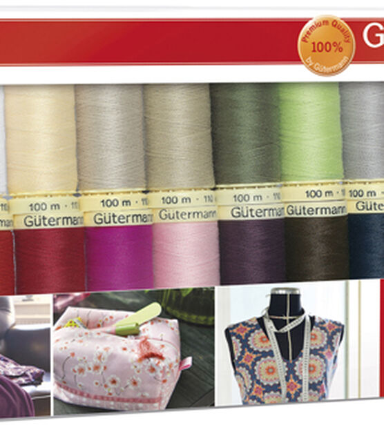 Gutermann Polyester Thread. Sew All, Polyester Thread. This is the Small  Size 109 Yards. 3 Colors Are Number 520 Thru 655. 