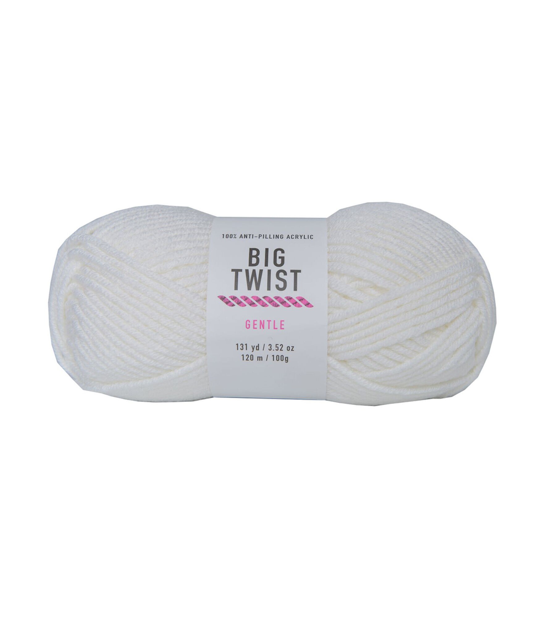 Gentle 131yds Bulky Acrylic Yarn by Big Twist, White, hi-res