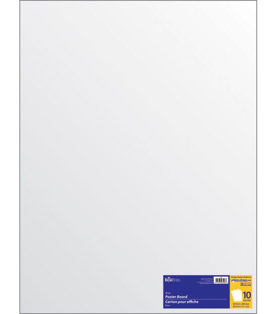 POSTERBOARD, 22x 28, single sheet - white - Ship to School orders only -  sent bulk