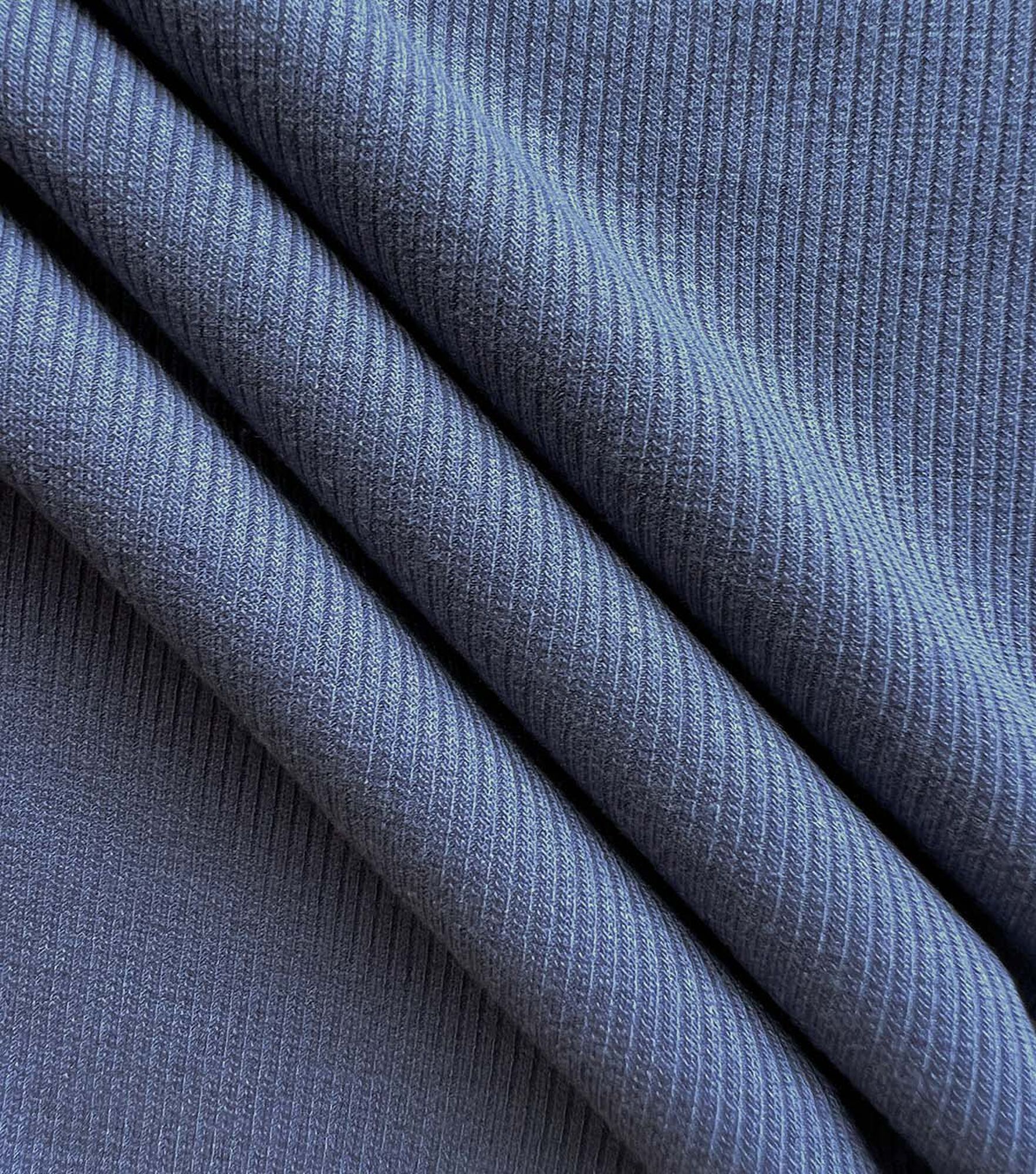 Knit Solid Ribbed Knit Fabric