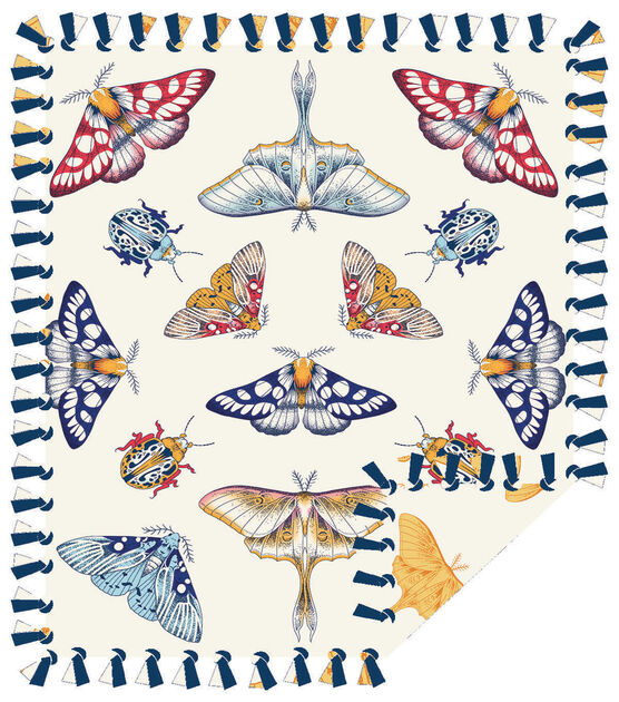 72" Wide Moth No Sew Fleece Blanket