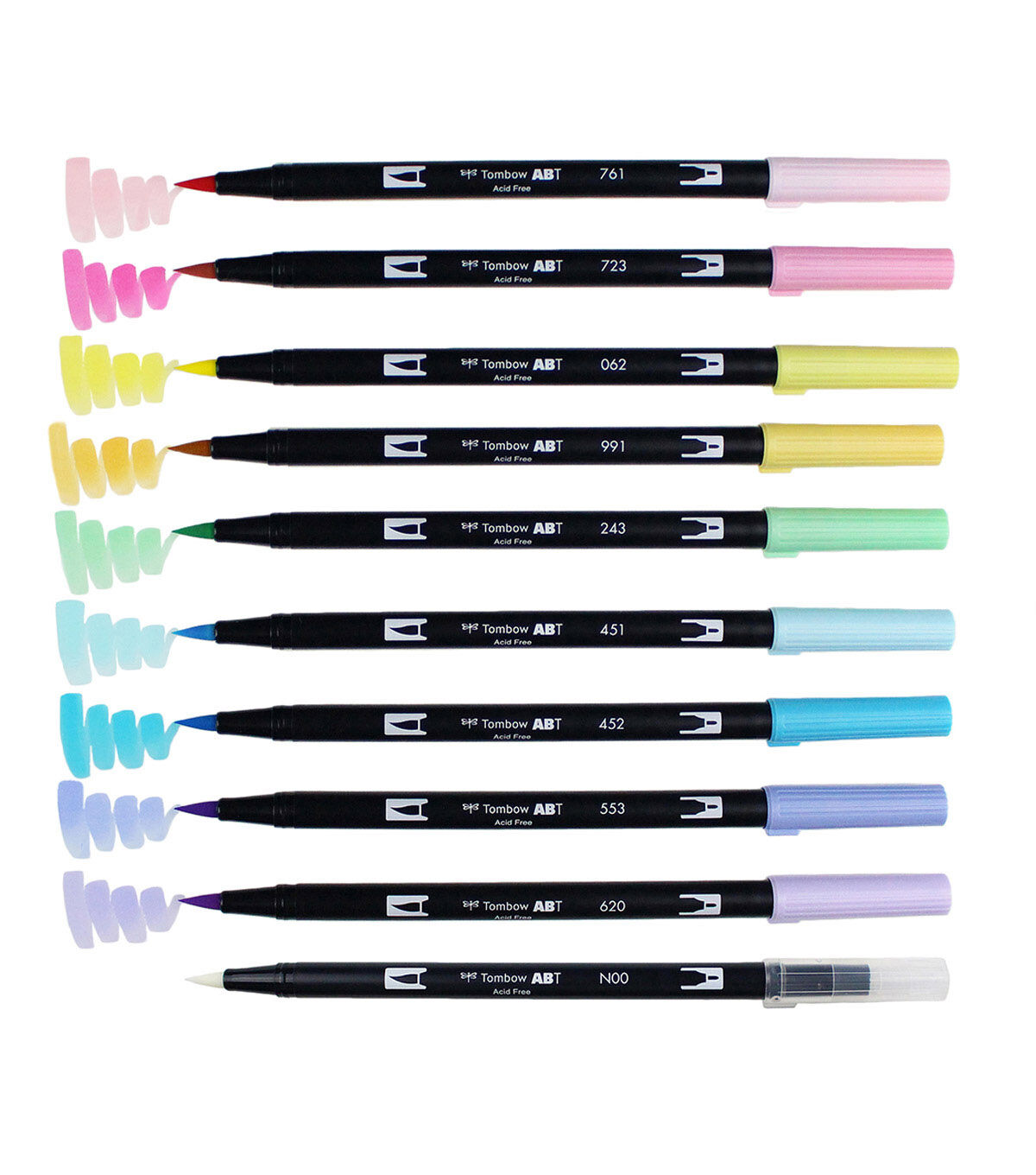 Tombow Dual Brush Pen Set, 10 Pastel