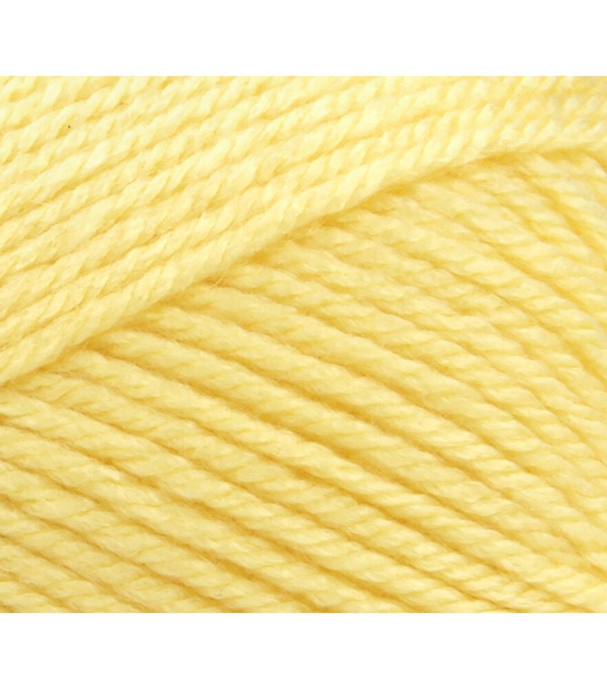Lion Brand Basic Stitch Anti Pilling Worsted Acrylic Yarn, Lemonade, swatch, image 9