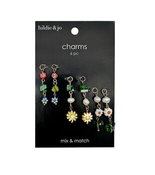 Pk Four 20pcs Circle Flower Charm Keychain