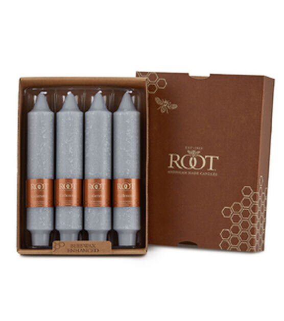 ROOT Candles 9 Unscented Smooth Arista Taper Candles 12ct