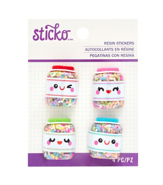 American Crafts Resin Sticker Sprinkles Jar