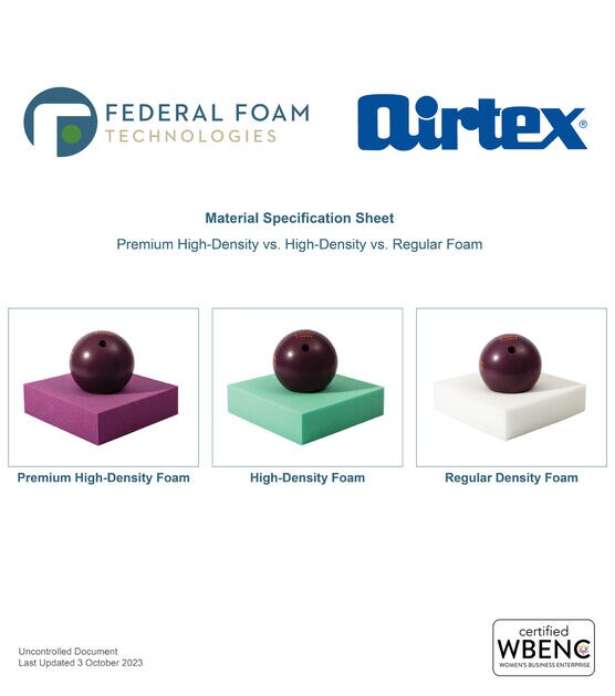 Airtex 4'' High Density Foam - 2 Yrds Min