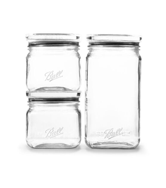 John Bead 8 x 6 Clear Joy Filled Stackable Storage Containers 3pk