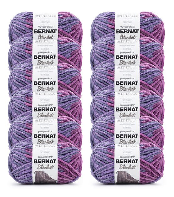 Bernat Blanket Extra - Yarn, burgundy plum. Colour: purple