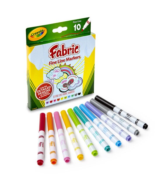 Crayola Fine Line Fabric Markers 10 Pkg, , hi-res, image 3
