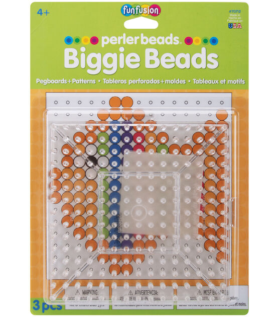 Perler 6" x 6" Clear Biggie Bead Pegboards 3pc