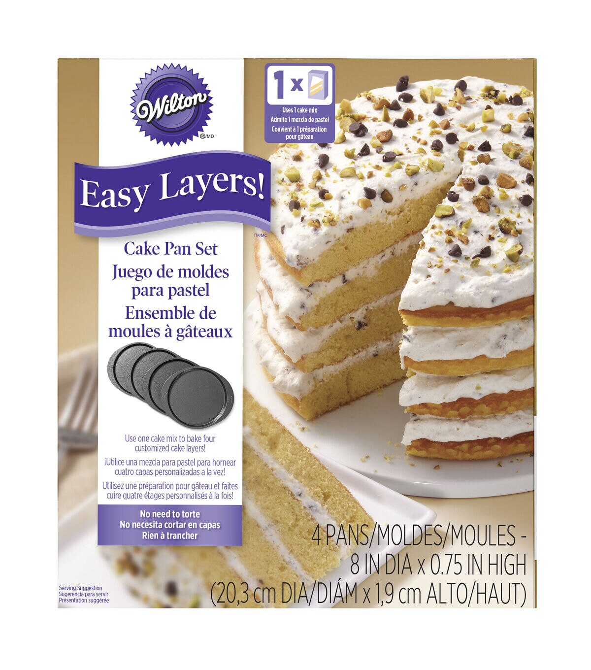 Wilton Easy Layers! Round Layer Cake Pans Set, 4 Piece | JOANN