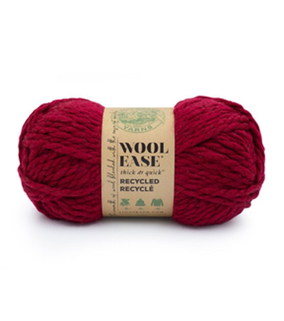Lion Brand Yarn Wool-Ease WOW Olive Jumbo Acrylic, Wool Green Yarn 1 Skein