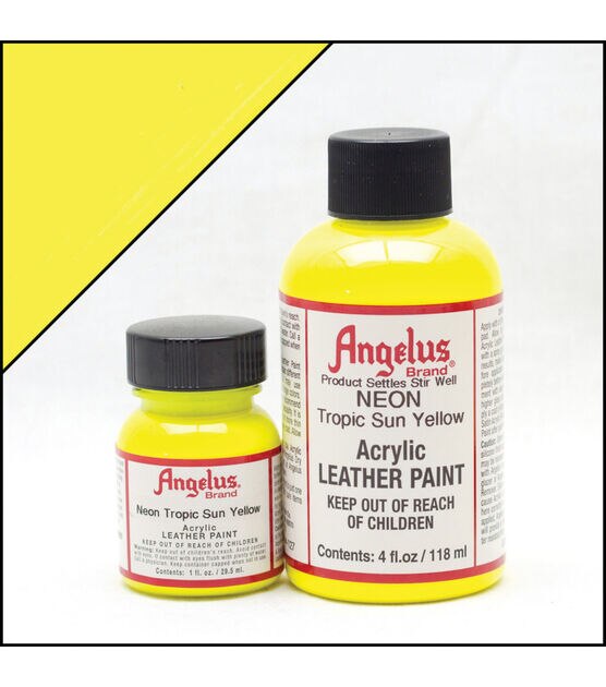 Angelus Sunset Yellow Neon Acrylic Leather Paint 1oz