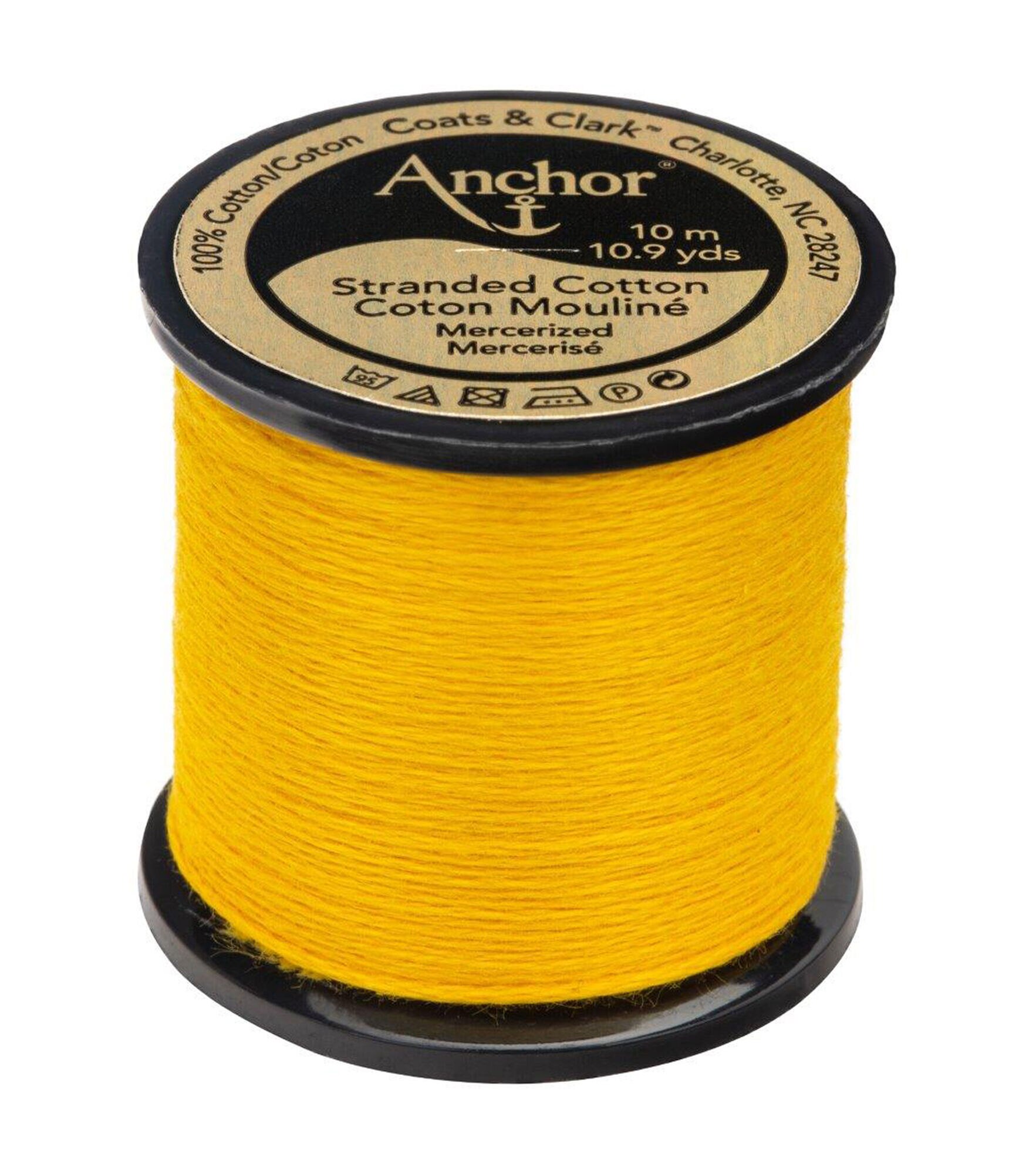 Anchor Cotton 10.9yd Yellows & Browns Cotton Embroidery Floss, 298 Jonquil Dark, hi-res