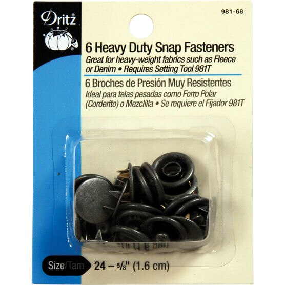 Dritz Heavy-duty Snaps 5/8 Silver Snap Kit 8 Count 