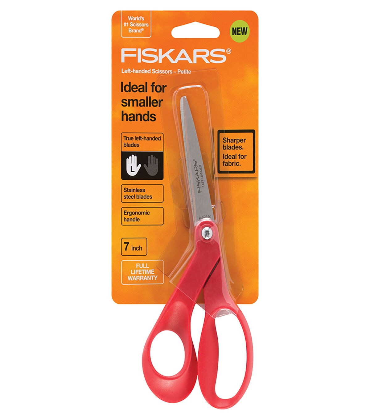 Fiskars Premier 7 Bent Scissors Red Left Handed