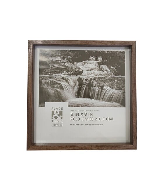 8" x 8" Walnut Wall Frame Set 3pk by Place & Time