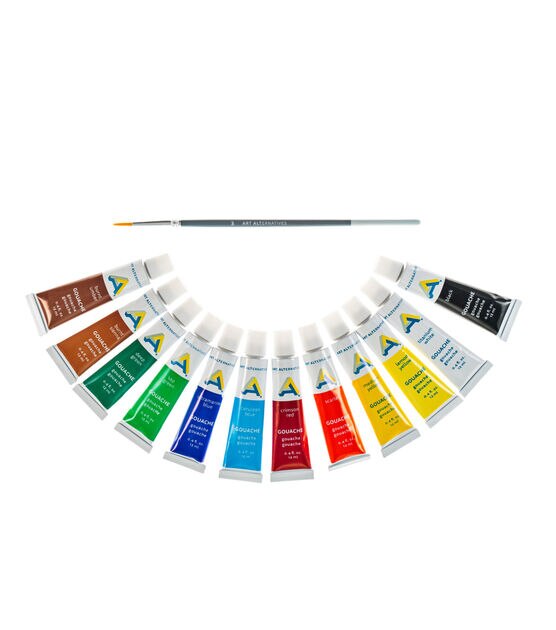 Art Alternatives Economy Gouache Paint Set, 12ml Tubes, 24-Color
