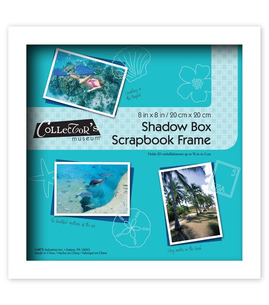 Collector's Museum 8" x 8" Shadow Bo x  Scrapbook Frame