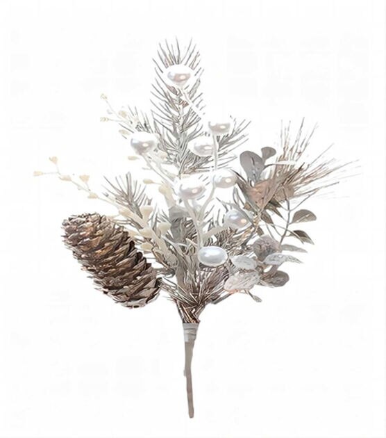 11 Long Christmas Spruce and Pinecone Large Pick Decoration