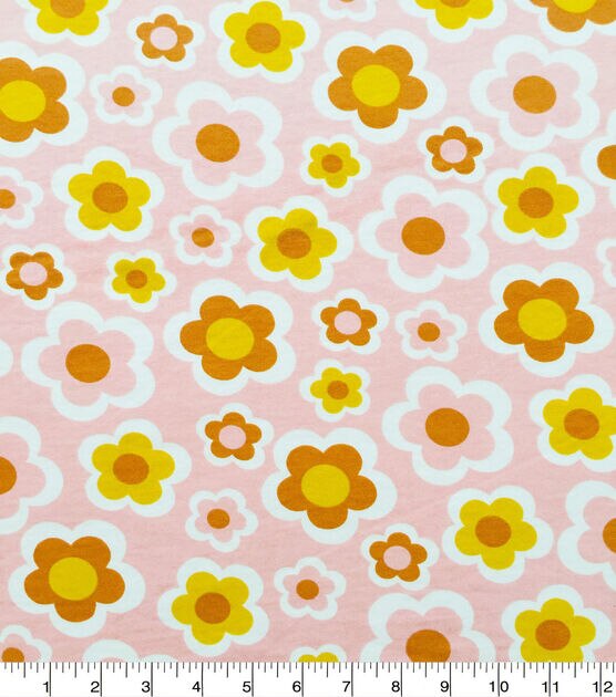 Light Pink Cow Print Jersey Knit Fabric by POP!