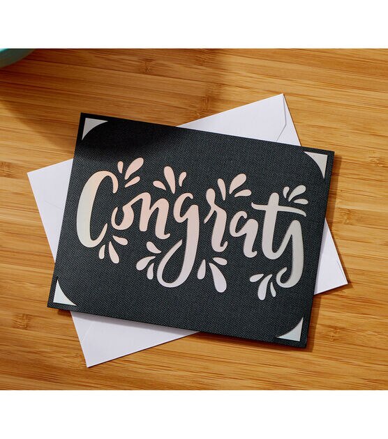 Cricut Joy Insert Cards Matte Holographic Black/Silver