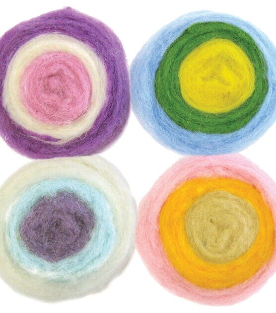 Dimensions 12ct Earth Tone Needle Felting Wool Roving Rolls