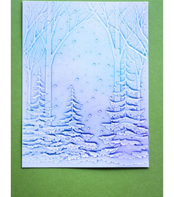 3D Tree Woodland Background Plastic Embossing Folders for Card