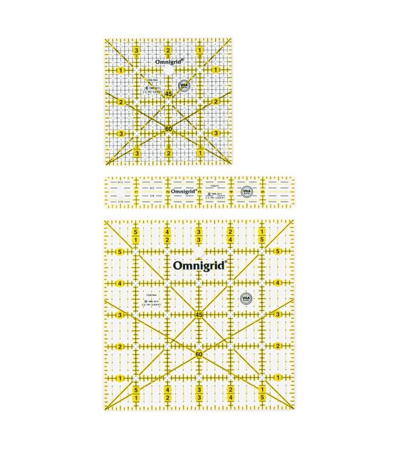 Omnigrid Quilting Ruler Value Pack (4", 6", 1"x6")