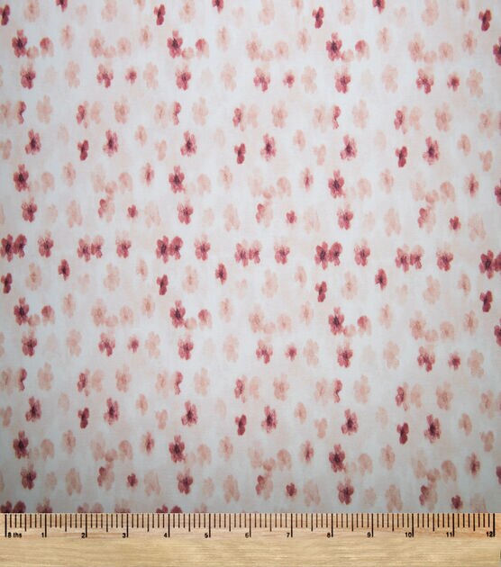 Pink Floral Super Snuggle Flannel Fabric, , hi-res, image 2