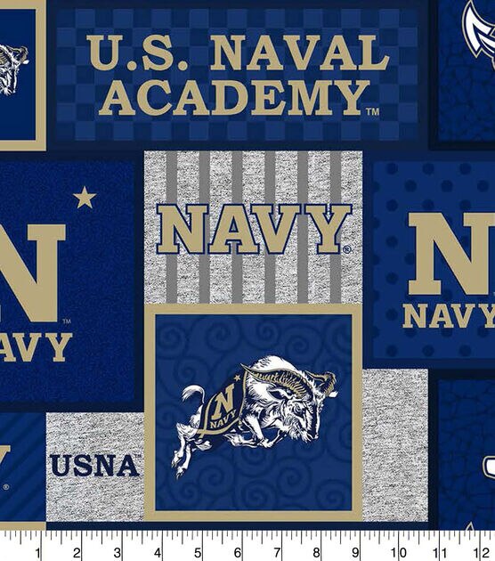 US Naval Academy Midshipmen Fleece Fabric College Patch