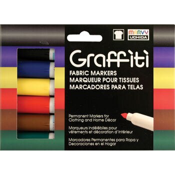 Marqueurs pour tissu à pointe fine Fabric Markers de Tulip, Paquet