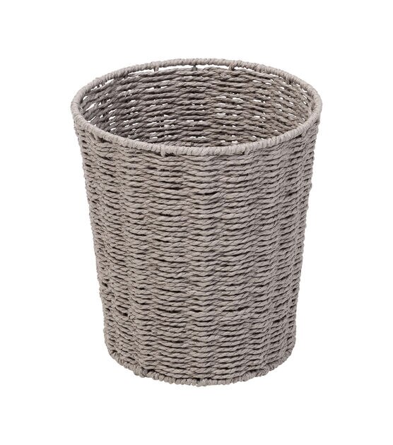 Honey Can Do 7-Piece Twisted Paper Rope Woven Bathroom Storage Basket Set, Gray