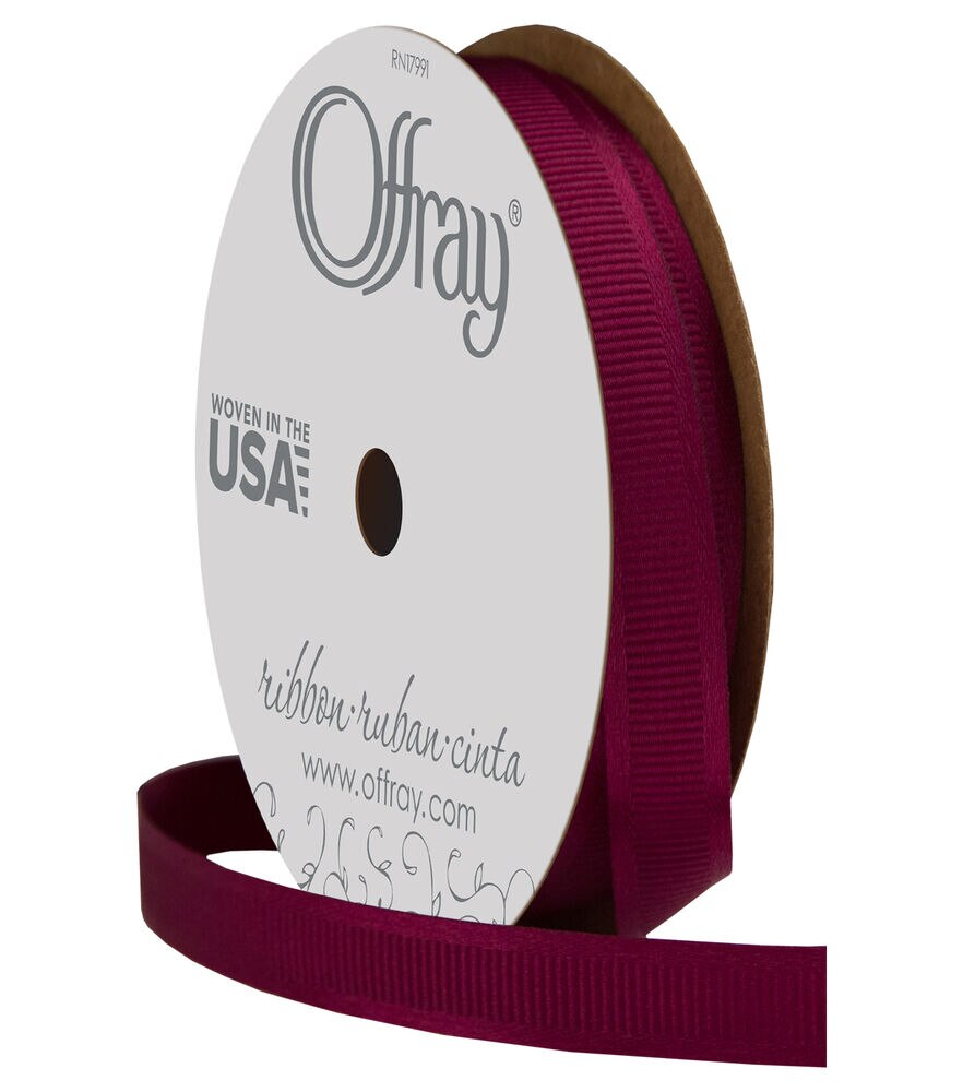 Offray Satin Grosgrain Ribbon 1.5x9