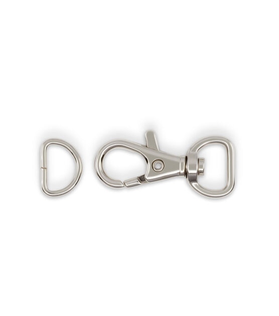 Dritz 1/2 Swivel Hooks & D-Rings, Antique Brass, 12 Sets